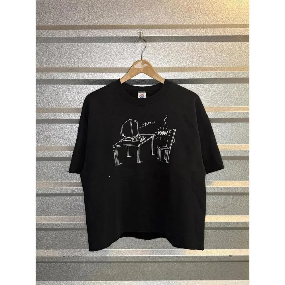 Vintage 1993 Computerwear Black Graphic Sweatshirt/tee size large - Picture 1 of 4